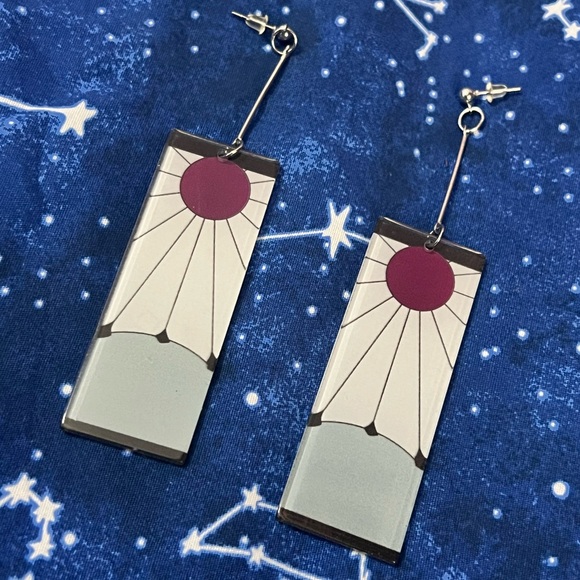 NWOT Demon Slayer Tanjiro Cosplay Earrings - Picture 1 of 4